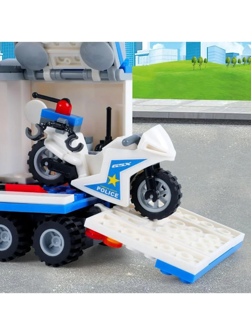 Mobile Command Center Truck Building Blocks Set | Police Vehicles & Action Toys